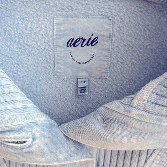 Aerie Collared Sweatshirt with Button Detail - Picture 2 of 8